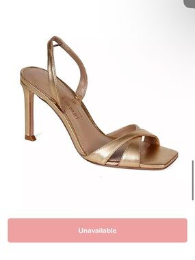 Paula Torres Josi leather Slingback Dress Sandals gold 6